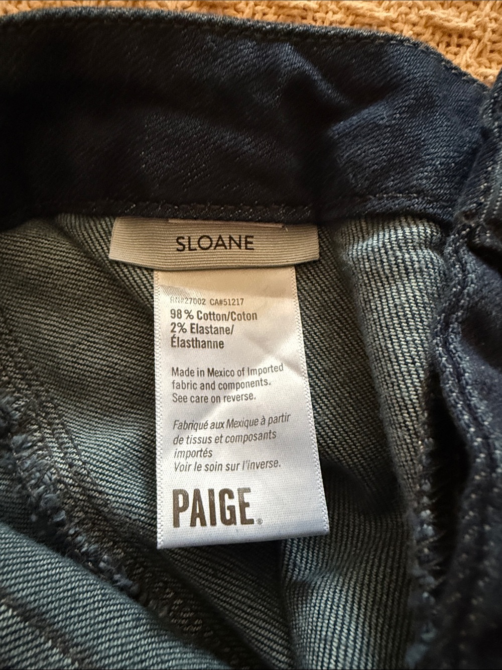 PAIGE Dark Navy Straight-Leg Jeans - Picture 7 of 7